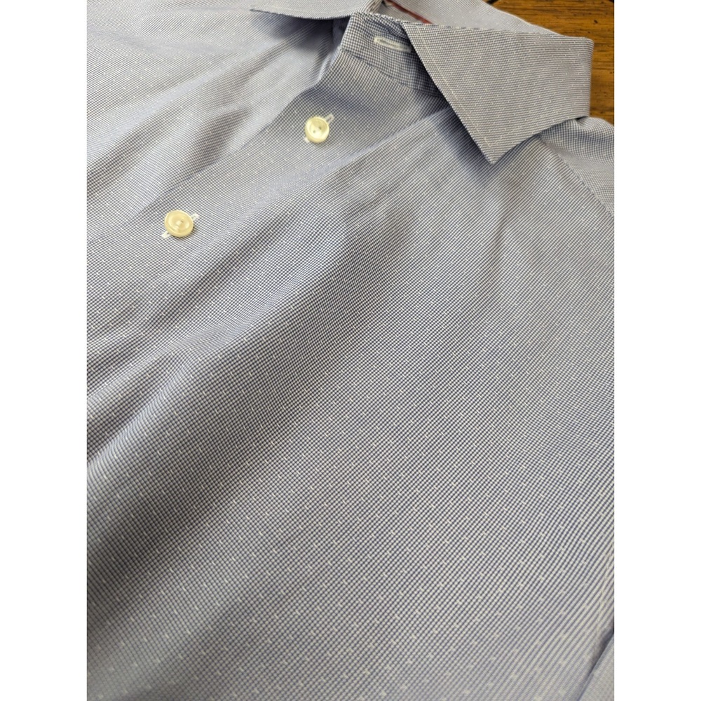 Eton Men's Dress Shirt Size 16 41 Contemporary Fit Blue spread collar